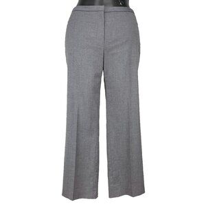 T TAHARI Office / Academia Slightly Flared Gray mid-rise Soft Trousers Size 4